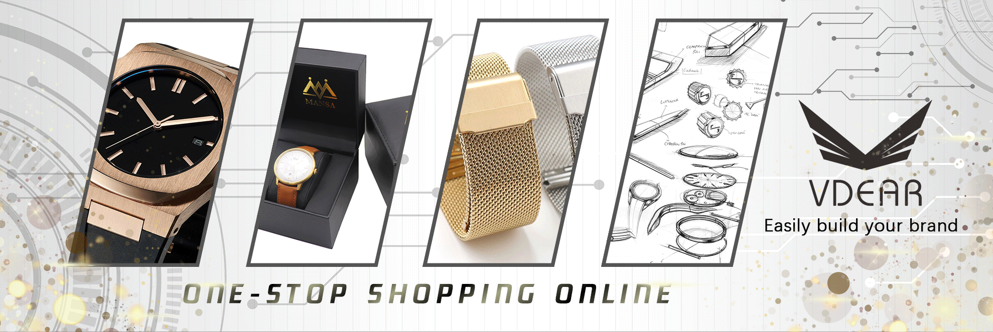 VDEAR - VDEAR OEM Quality 3atm Waterproof Japan Movt Quartz Watch Stainless Steel Back Gold Watch Men Wrist Luxury others 8