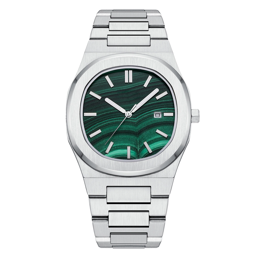 Vdear Malachite Green Dial Watch Luminous Pointers Calendar Quartz Watches Personalized Waterproof Wristwatch 1