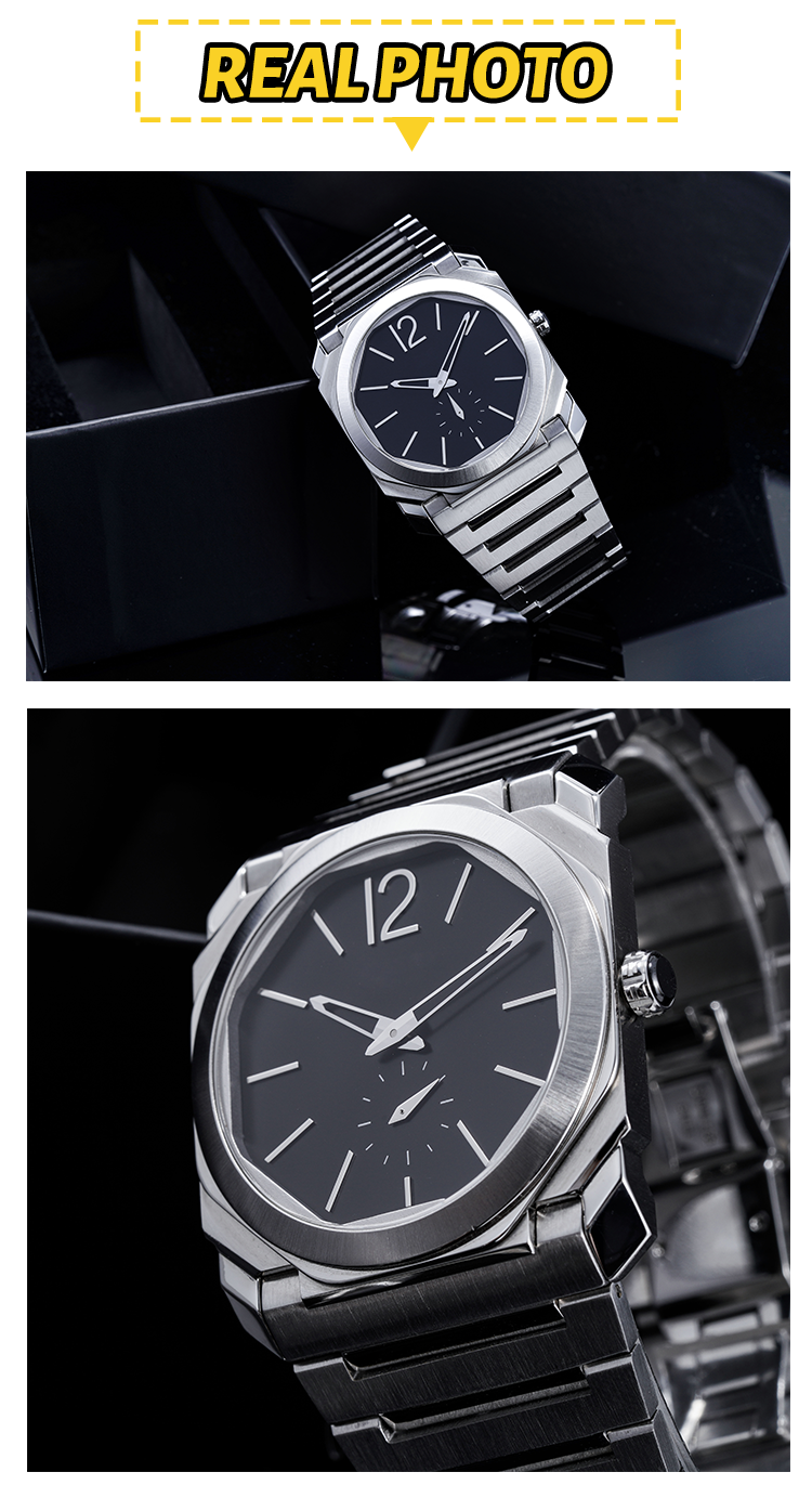 Sanded Dial Stainless Steel Watch For Men Ultra Thin Quartz Calendar Watch 18