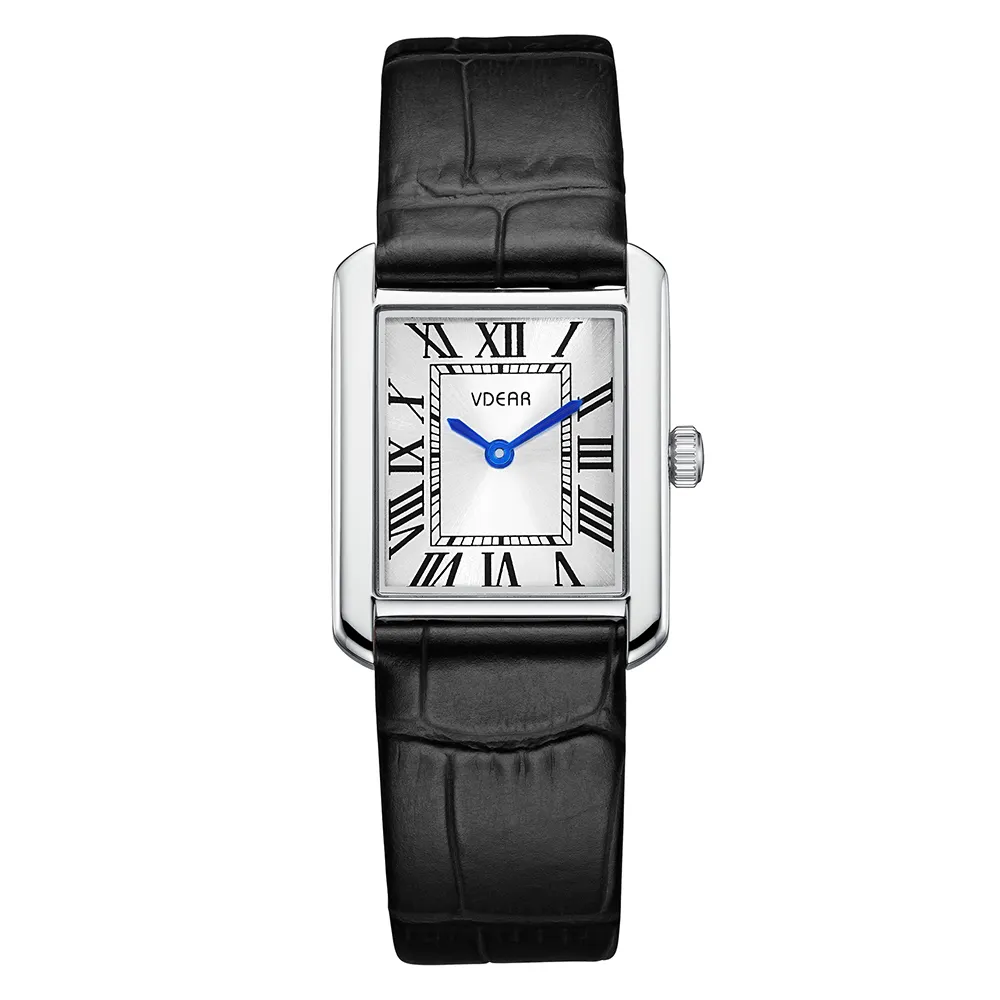 VDEAR Square Arabic Numeral Quartz Watch High Quality Luxury Men's Wristwatch 2