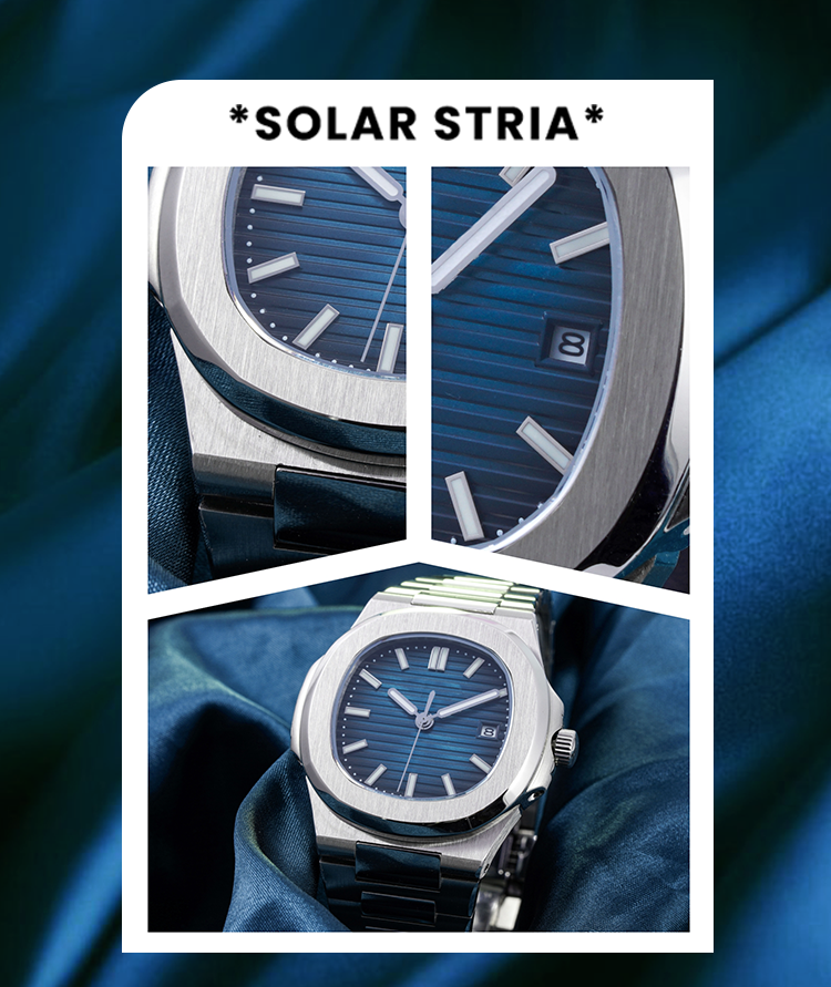 High Quality Watch Manufacturer 316L Stainless Steel Mens Watch With Navy Blue Dial 9