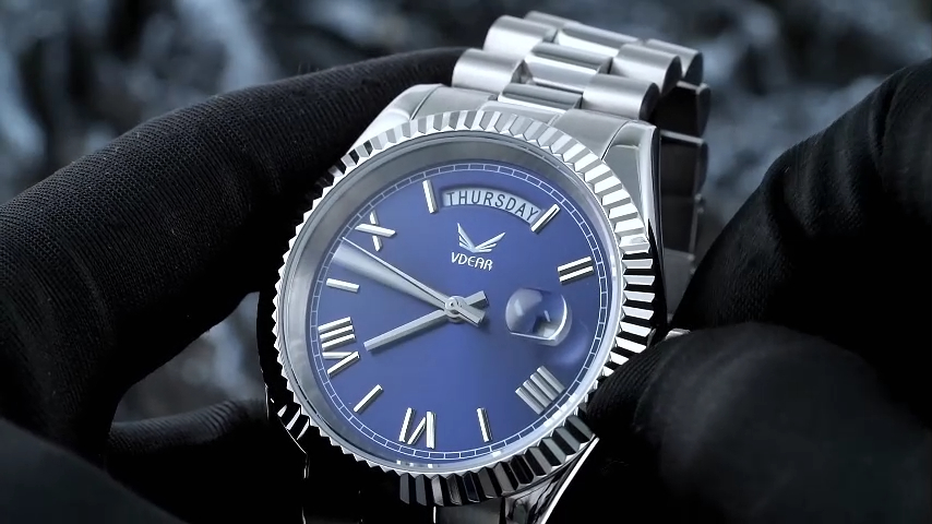 Calendar Quartz watch, Roma Number Dial Men Wristwatch 9