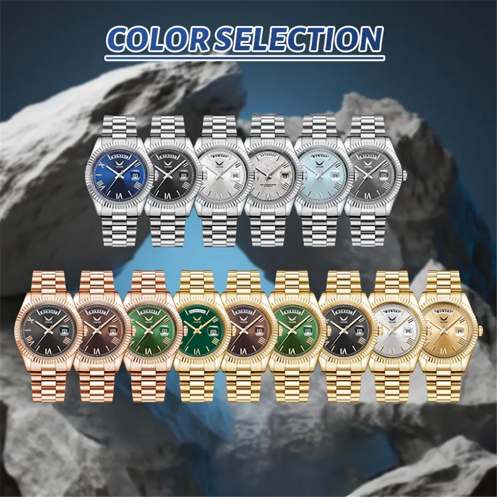 China Quartz Calendar Watch VG2086 - 15 Color Options 7