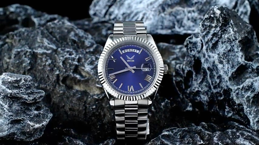 Calendar Quartz watch, Roma Number Dial Men Wristwatch 8