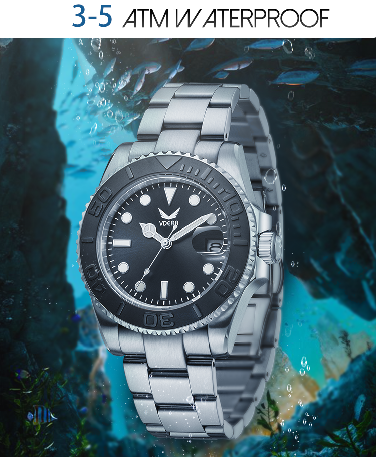 Quartz Calendar Watch, 316L Stainless Steel Watch 12