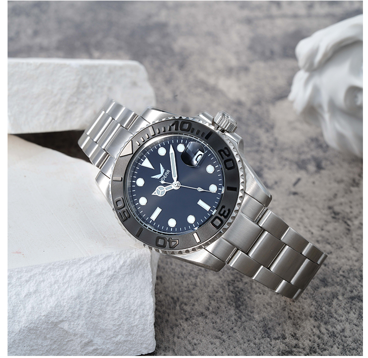 Quartz Calendar Watch, 316L Stainless Steel Watch 8