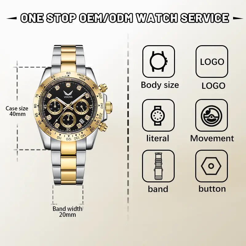 Luxury Quartz Dress Watch with Diamond Decoration 6