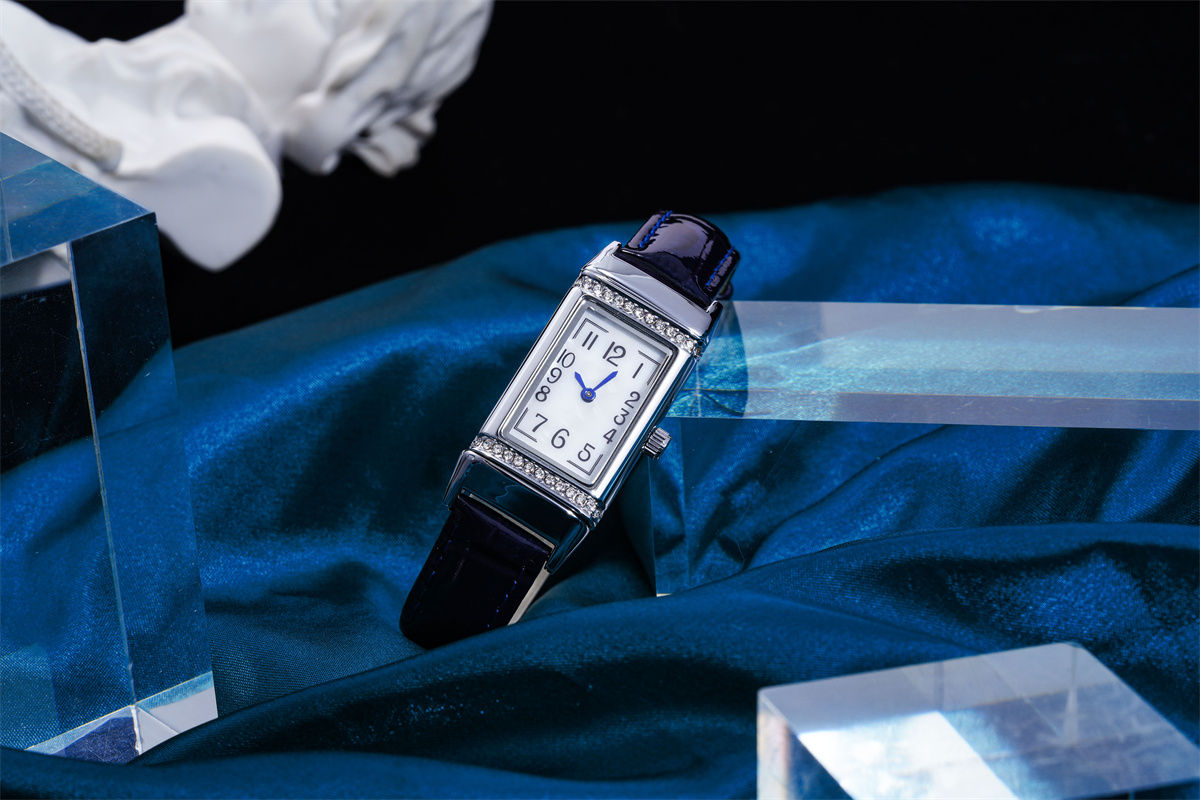 Vdear Women Arabic Number Pearl Dial Quartz Watch Rectangular Leather Strap Montre Pour Femme 10