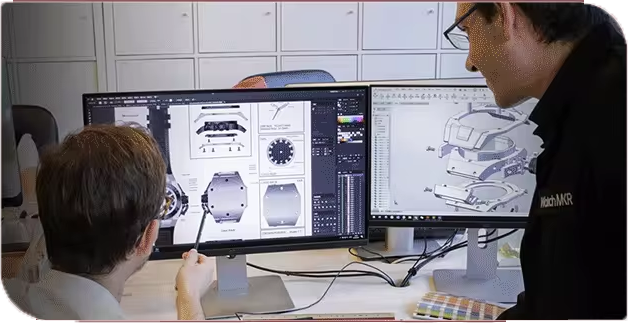 Vdear Business 3d Printing Dial With Date Luminous Pointers Visible Movement Automatic Mechanical Watch 18