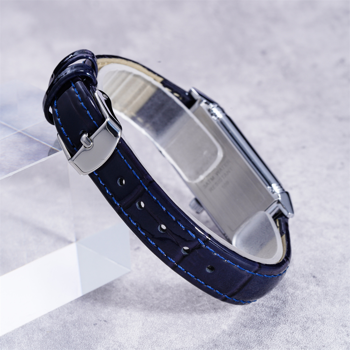 Vdear Women Arabic Number Pearl Dial Quartz Watch Rectangular Leather Strap Montre Pour Femme 14