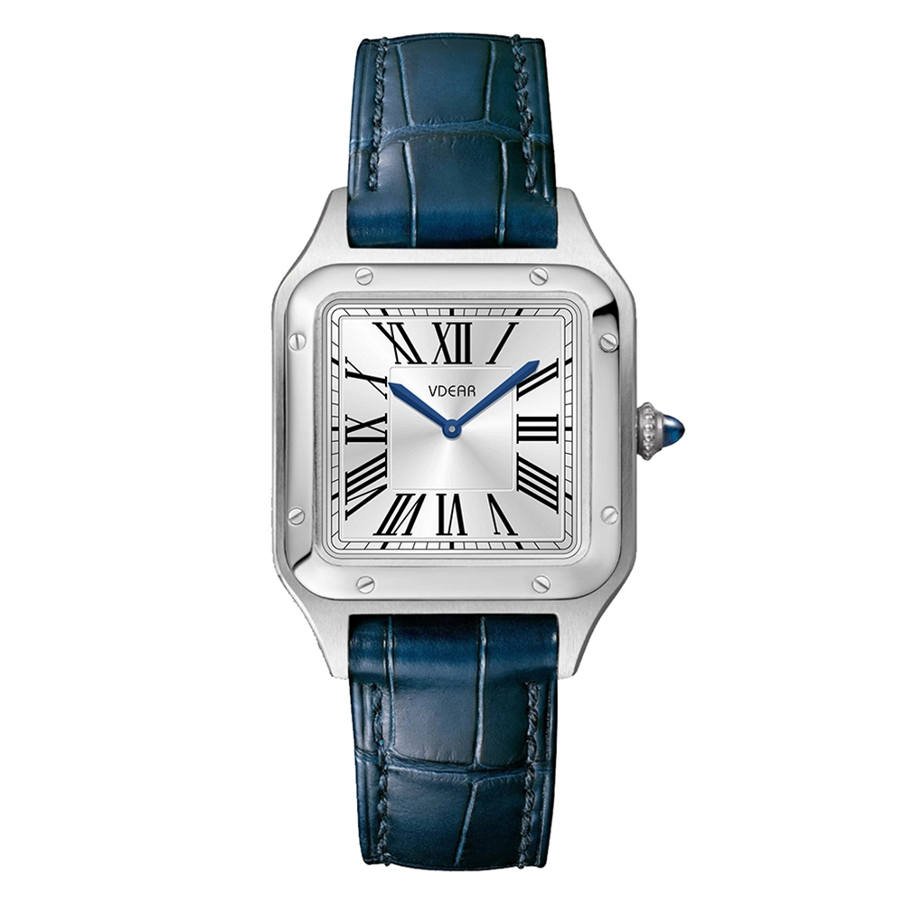 Vdear Women Quartz Arabic Numeral Watch Ladies Leather Strap Square Dial Oem Watch Supplier 1
