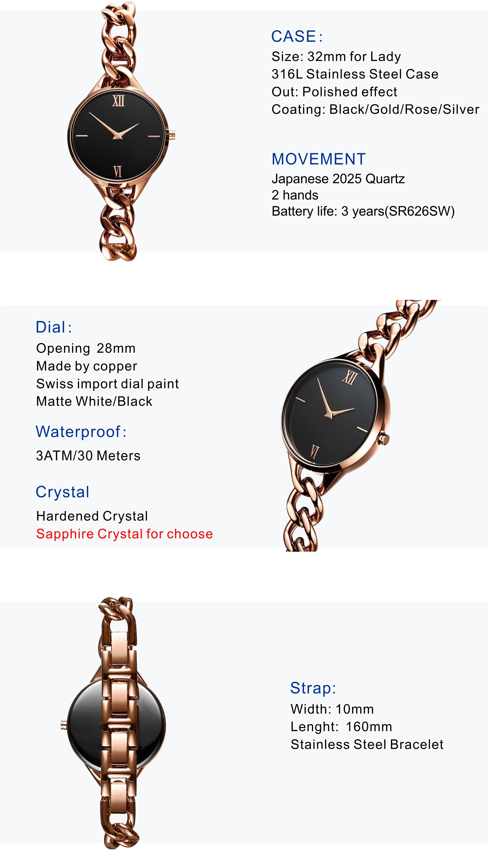 VDEAR Wholesale Retro Luxury Women's Fashion Simple Watch Quartz Watch Ladies Watch 9