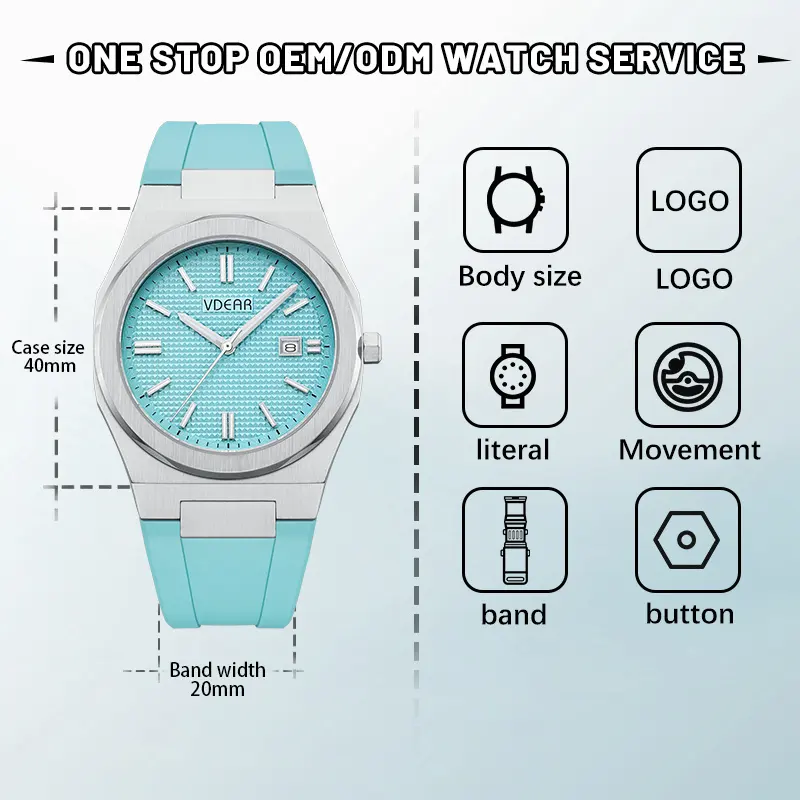 Checkered Dial Silicone Strap Women Quartz Watch - 5 ATM Waterproof 6