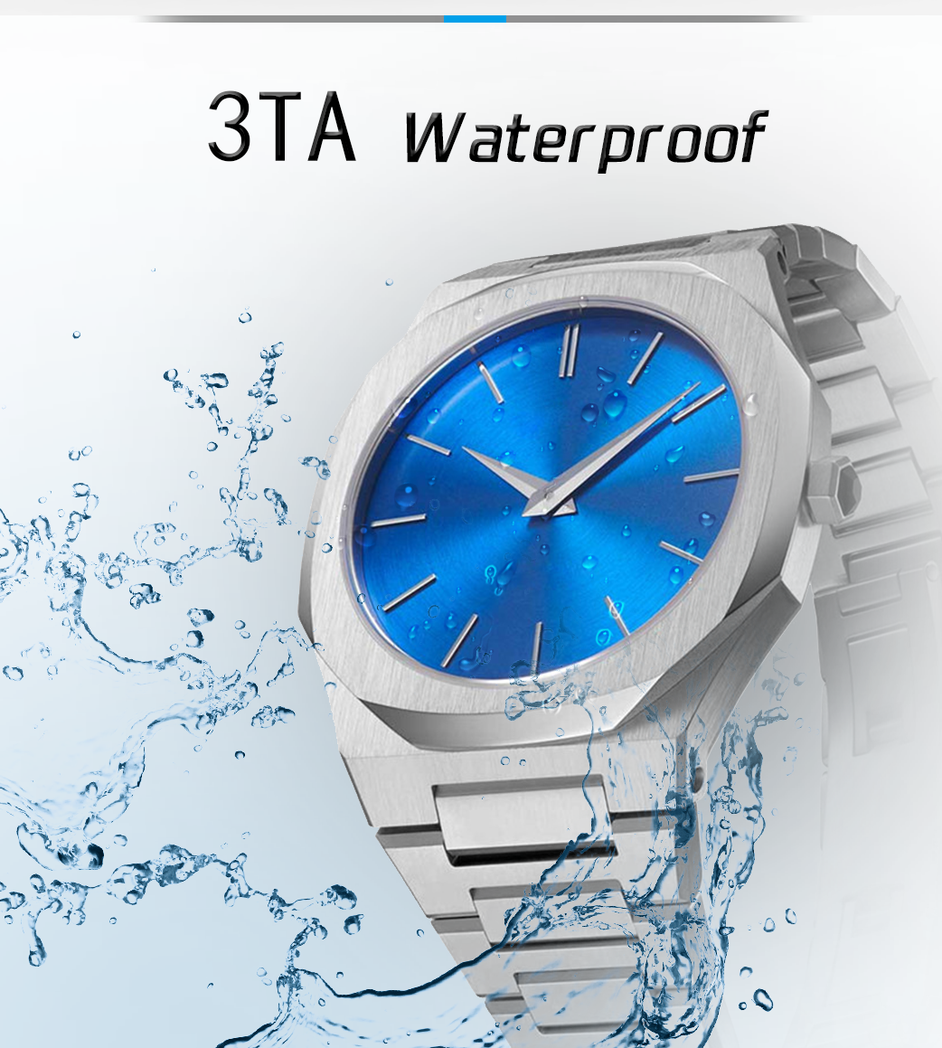 Simple Black Quartz Watch Silicone Strap  Octagon Case Watch - VDEAR 14