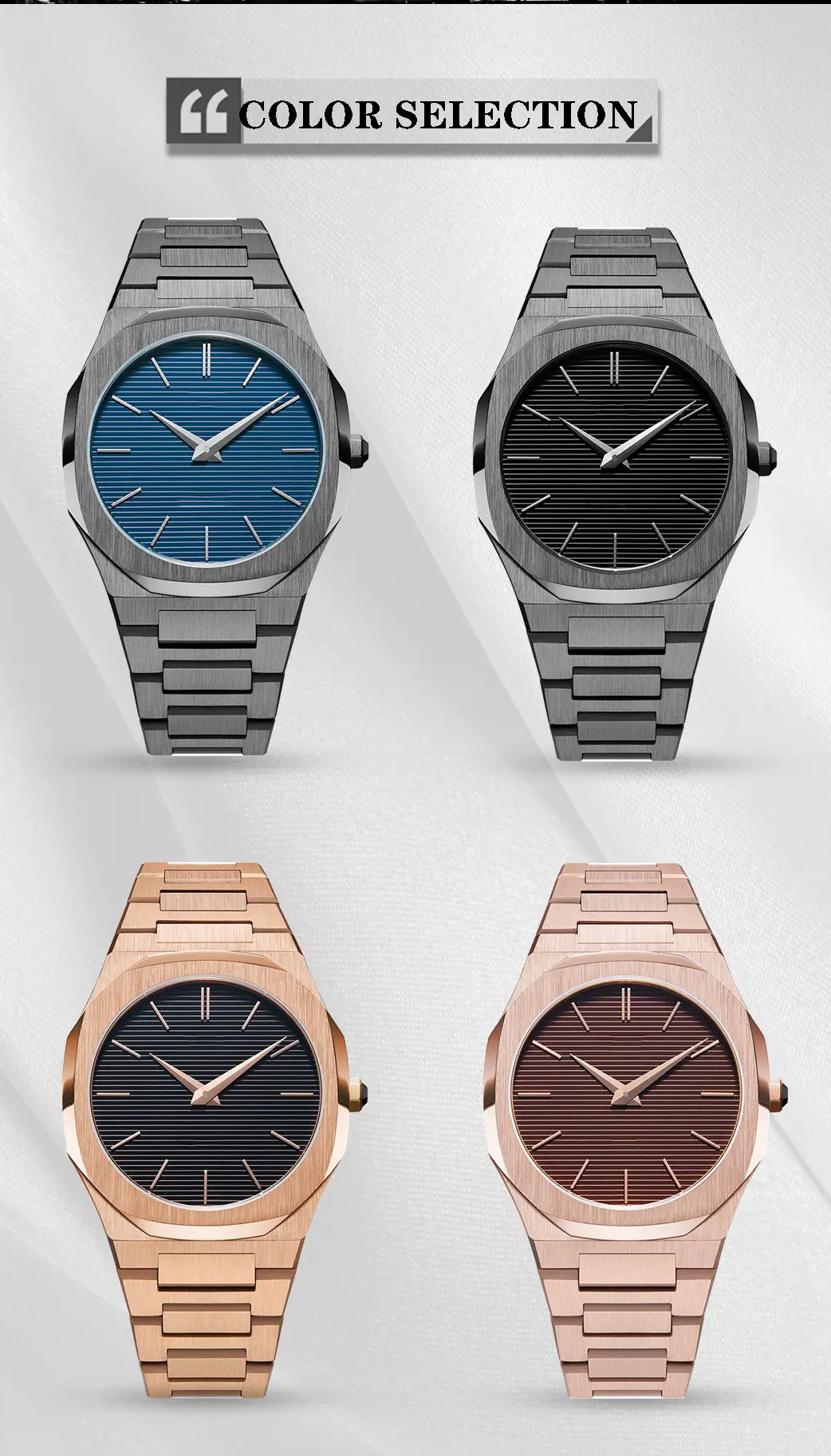 Vdear Stainless Steel Men's Quartz Watch - Luxury Custom Logo 7