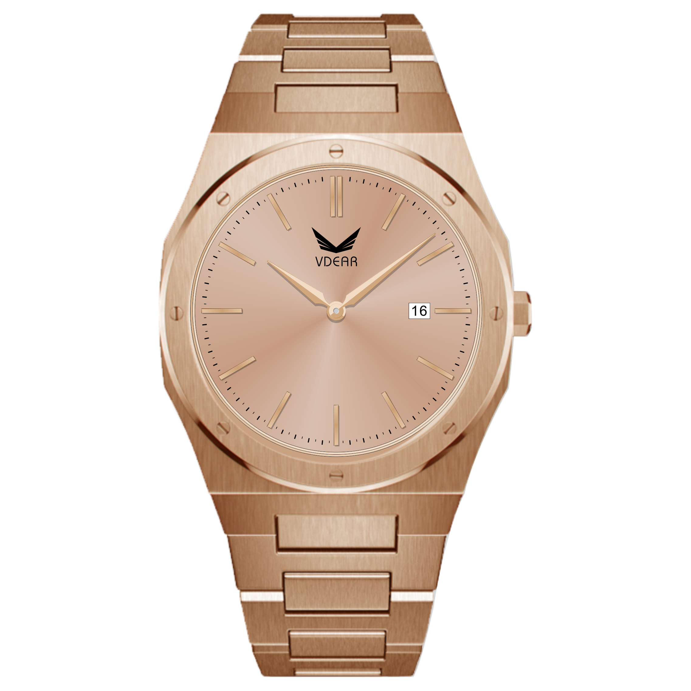 VDEAR Fashion Ladies Round Quartz Watch Luxury Minimalist Watches For Women 1