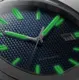 VDEAR Checkered Luminous Date Wristwatch Green Dial Leather Strap 3