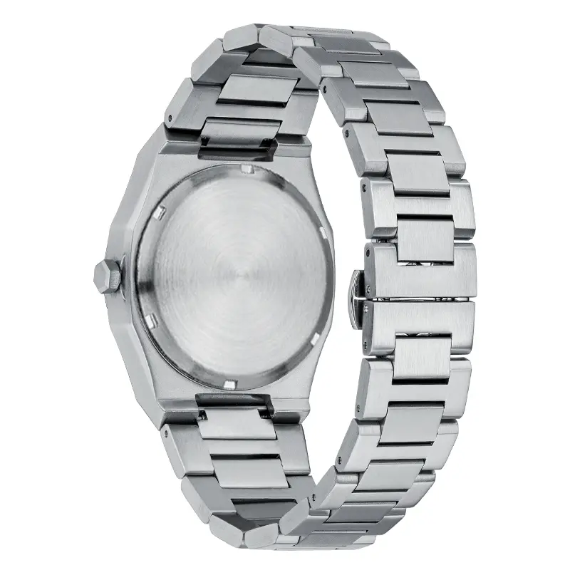 VDEAR Checkered Luminous Date Wristwatch Green Dial Leather Strap 6