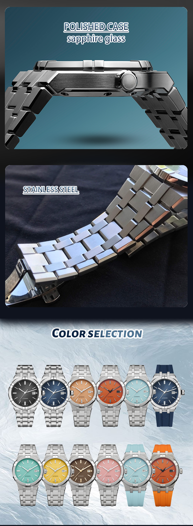 Vdear Custom Luminous Watches New Calendar Dark Silicone Strap Luminous Hands Blue Checkered Dial Watch 11