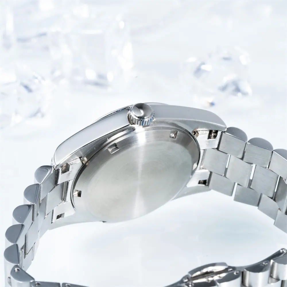 VDEAR Luxury Vintage Blue Dial Steel Band Watch - Quartz Dress Watch 7