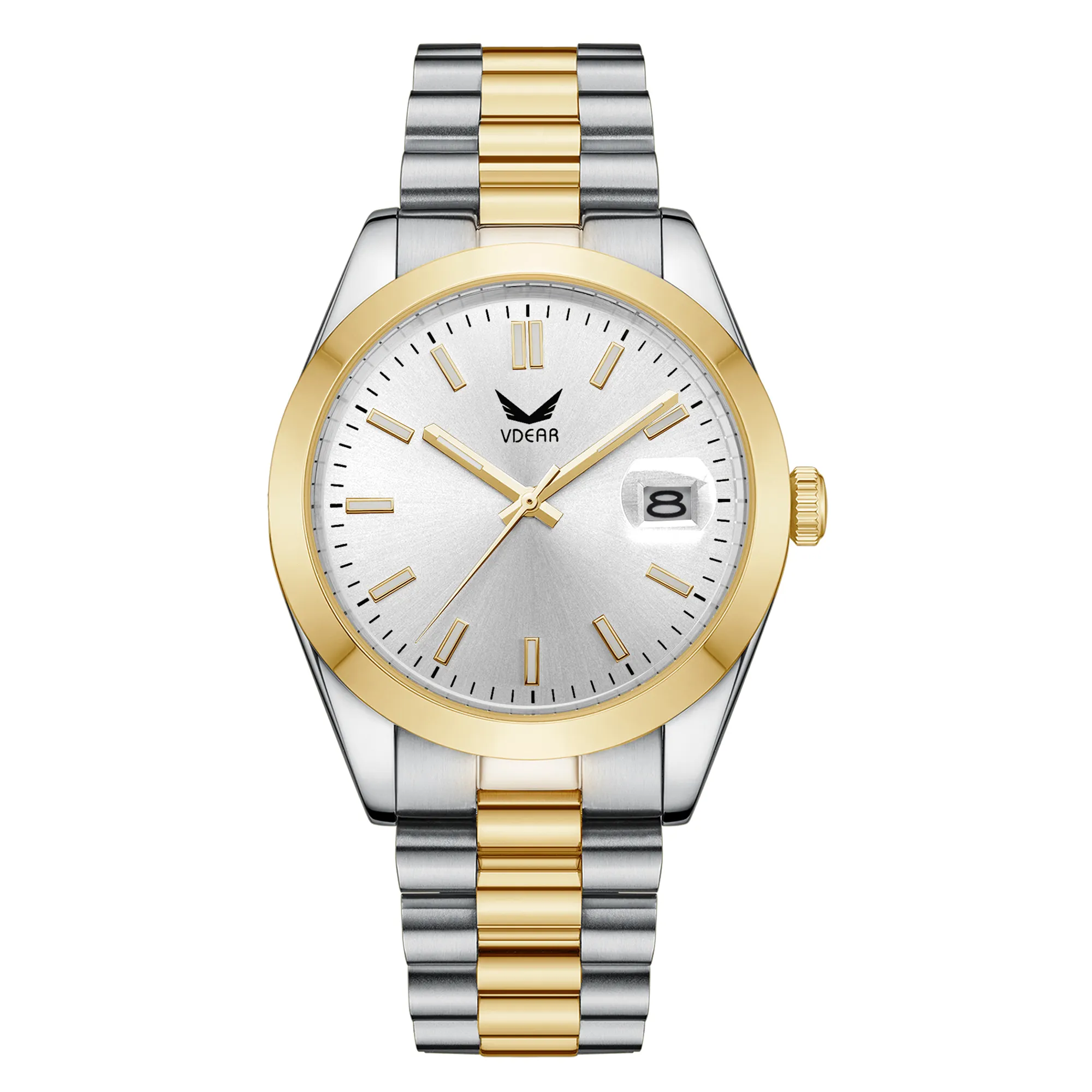 Stainless Steel Vintage Waterproof Luminous Calendar Watch 5