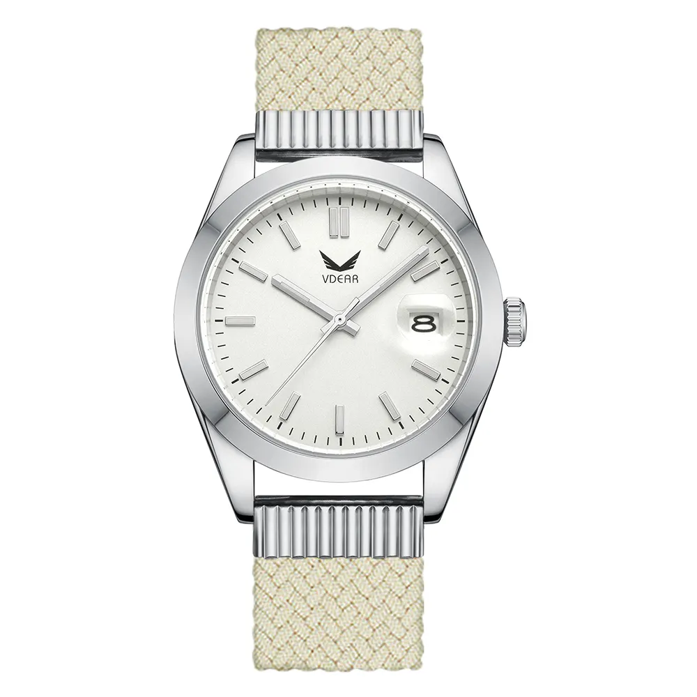 VDEAR Purple Nylon Strap Quartz Japan Movt Watch 3