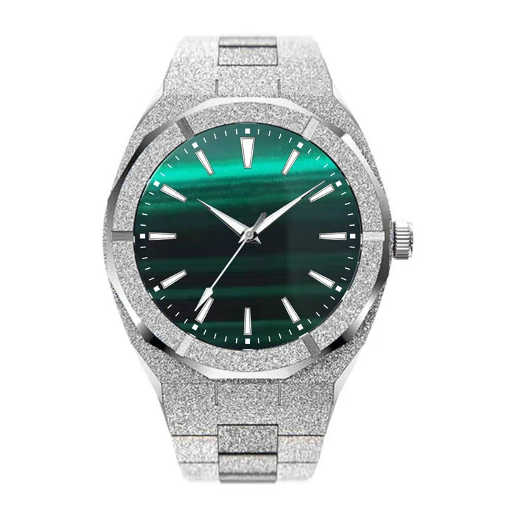 Vdear Quarzstein-Design, Leuchtzeiger, Uhrenlieferant, Business, Luxus, mattierte Uhr für Herren 1