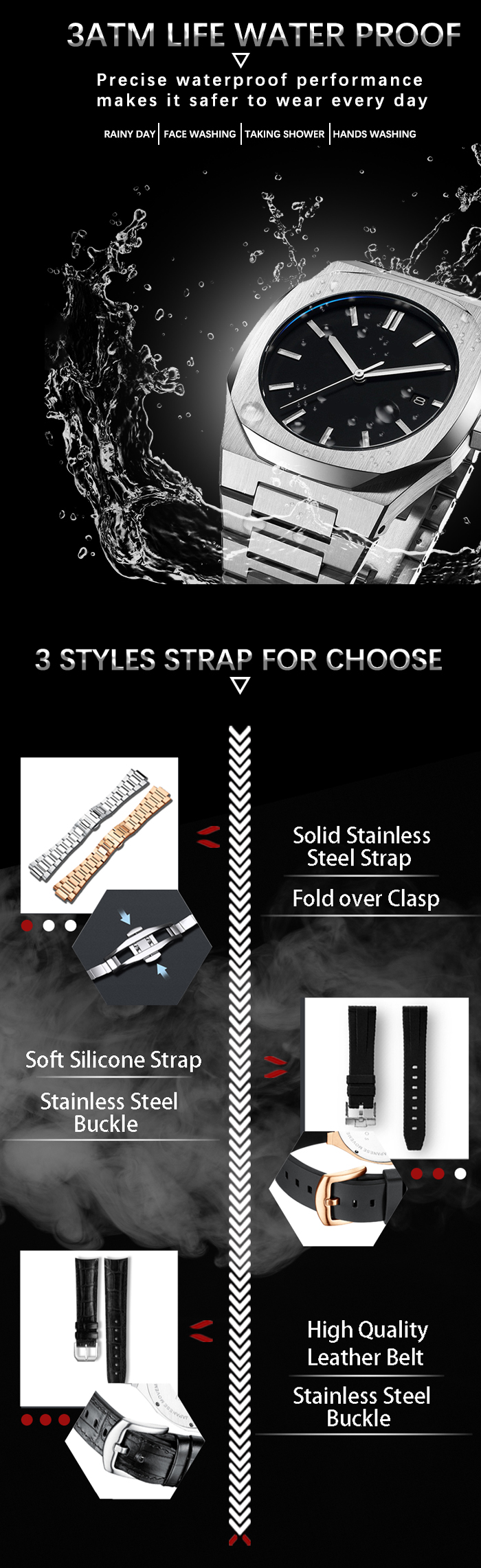 VDEAR - Blank Dial Stainless Steel Case Price Excel mens wrist Top Brand Designer Watch Japan Quartz Atm others 16