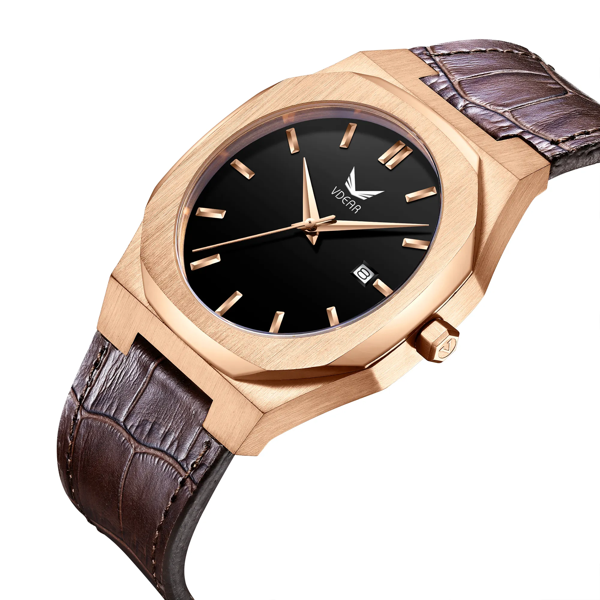 Elegance Quartz Watch - Ultra Thin Rose Gold Steel Band 4
