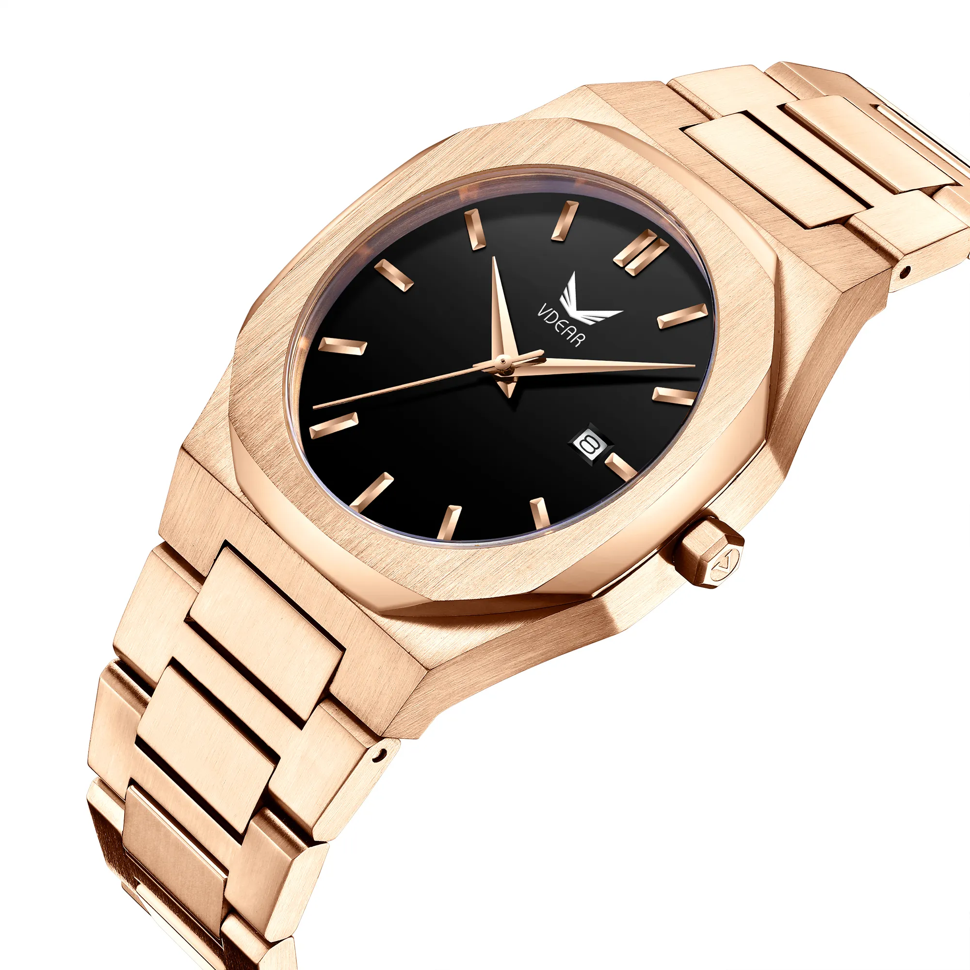 Elegance Quartz Watch - Ultra Thin Rose Gold Steel Band 3