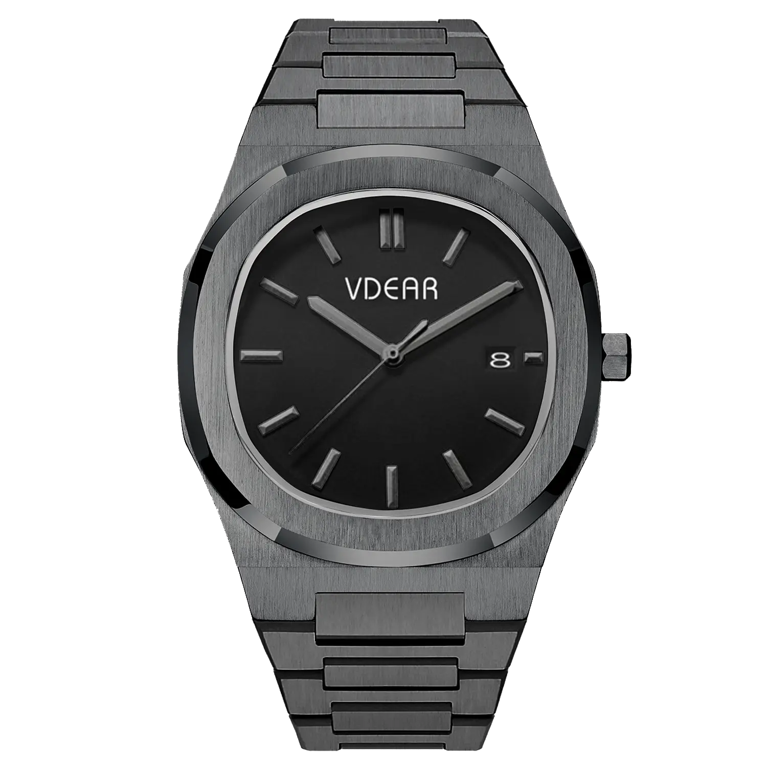 VDEAR Fashion Quartz Men's Watch with Customizable Black Dial 3