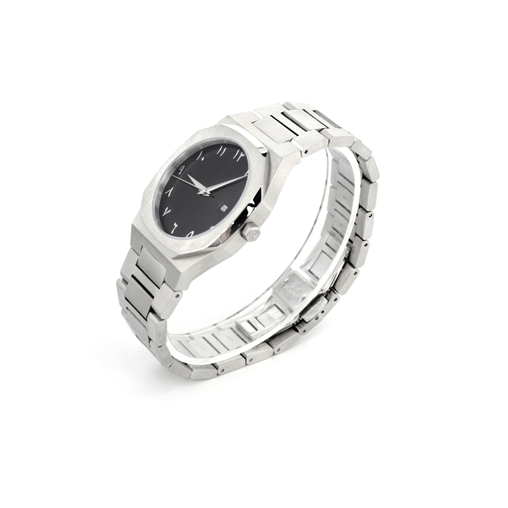 VDEAR Customized Arabic Literal Quartz Watches Gold Case Luxury Black Classic Dial Watch 10