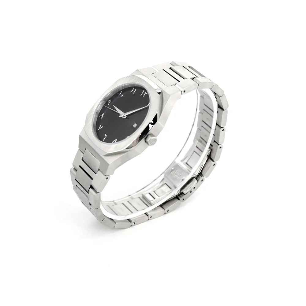 VDEAR Arabic Literal Quartz Watch: Luxury Gold Case & Customizable 4