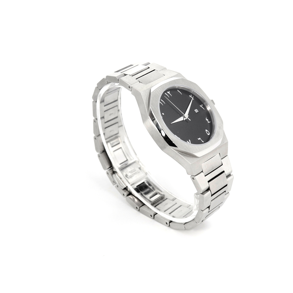 VDEAR Customized Arabic Literal Quartz Watches Gold Case Luxury Black Classic Dial Watch 9