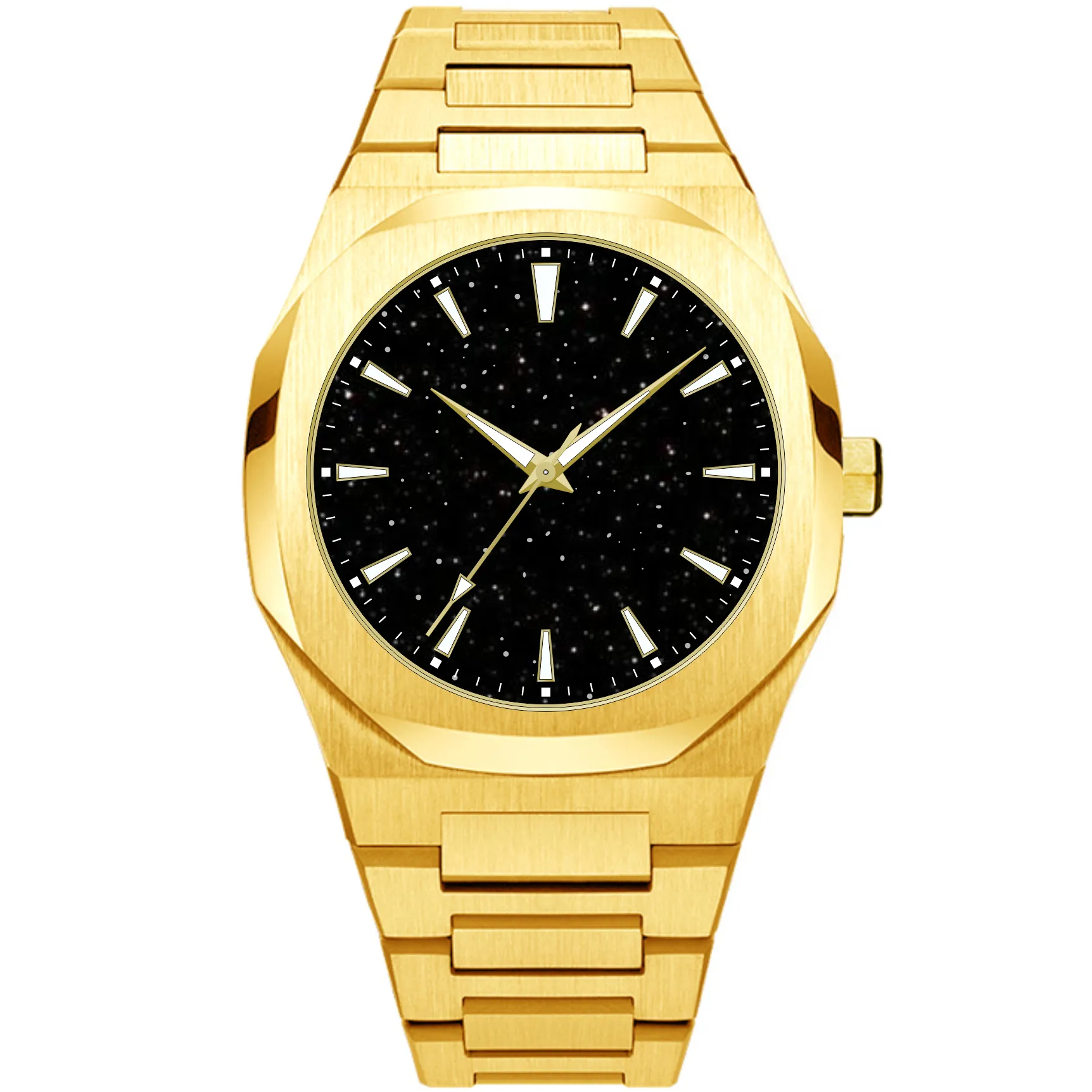 Custom Logo Luxury Quartz Watch with Steel Band 4