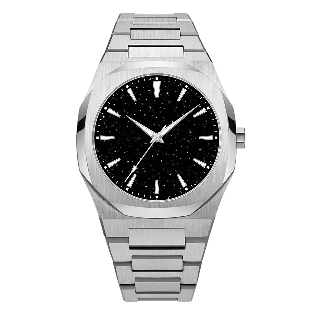 Custom Logo Luxury Quartz Watch with Steel Band 2