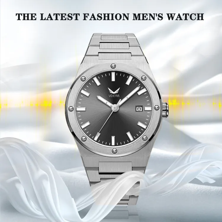 VDEAR Quartz Crystal Watch - Customizable Luxury & Waterproof 4