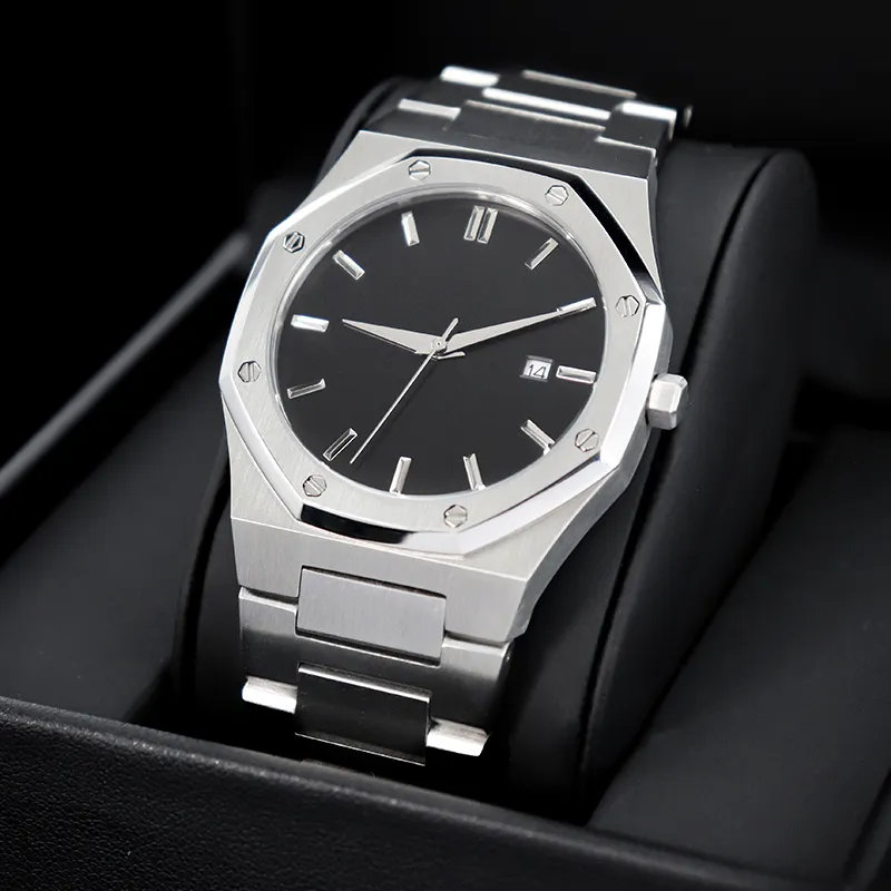 VDEAR Octagon Silver Case Quartz Watch - Custom Logo, Luxury 7