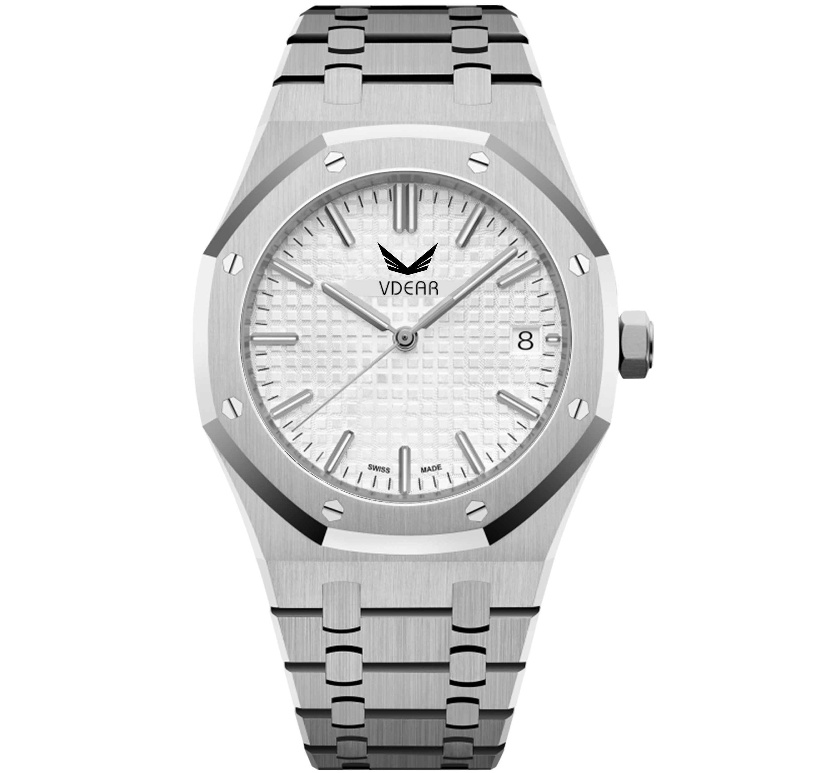 Silver Mesh Dial Quartz Watch - Waterproof & Fashionable 17