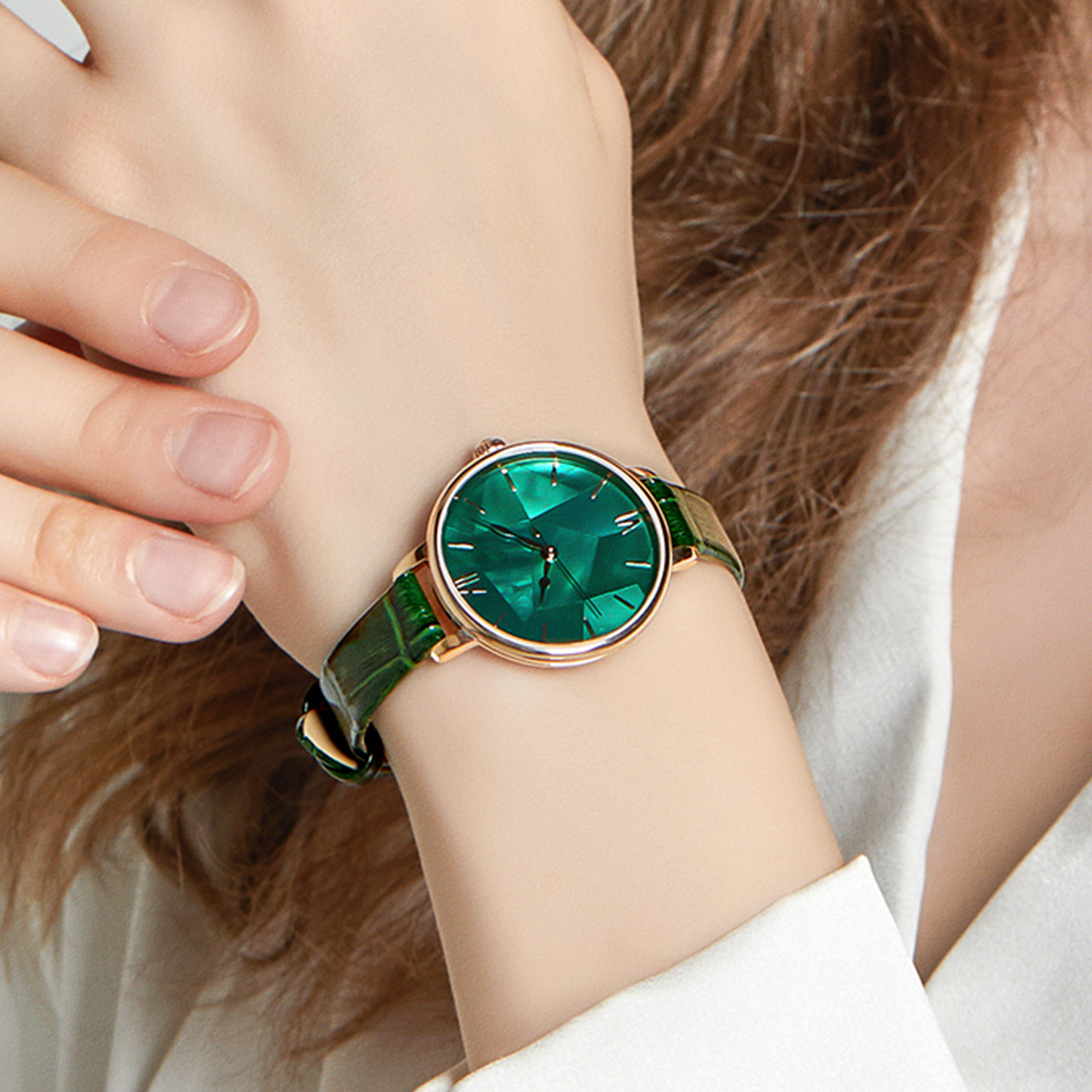 ساعة فيدير النسائية الأنيقة، كوارتز، ساعات يد فاخرة كلاسيكية مقاومة للماء 9