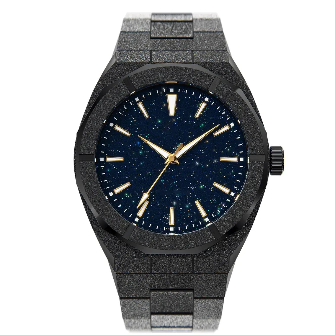 Elegant Quartz Watch with Customizable Starry Sky Dial 4