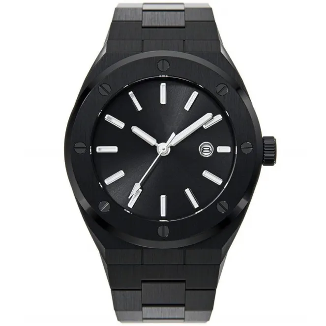 Light Blue Dial Silver Steel Band Quartz Watch with Custom Logo - High Quality & Creative Design 2