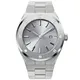 Light Blue Dial Silver Steel Band Quartz Watch with Custom Logo - High Quality & Creative Design 3