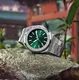 VDEAR Custom Quartz Watch - Vintage Green Dial, Silver Band 6
