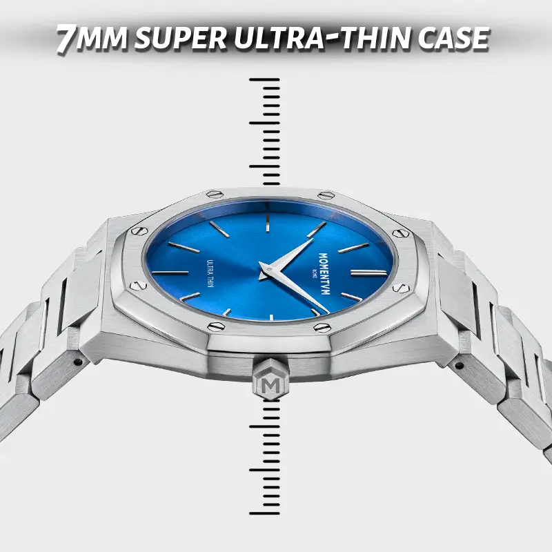 VDEAR Minimalist Silver Steel Watch - Quality Waterproof Design 6