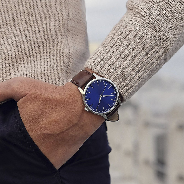 Vdear Customized Quartz Watch Supplier Minimalist Luxury Mens Matte Round Dial Watch 12