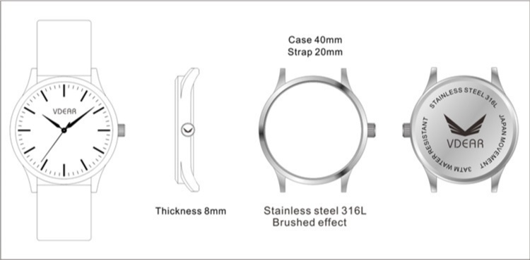 VDEAR - Custom men watch designer wristwatches popular watches men wrist brand others 12