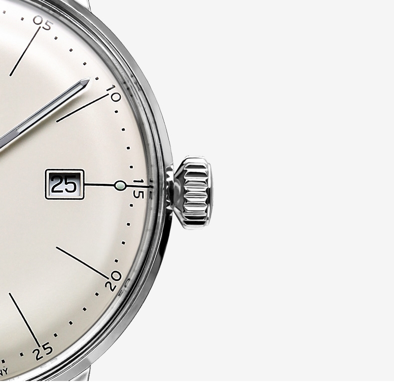 Vdear Customized Minimalist Quartz Watch Round Dial With Calendar Luminous Hands Luxury Dome Glass Watch 10