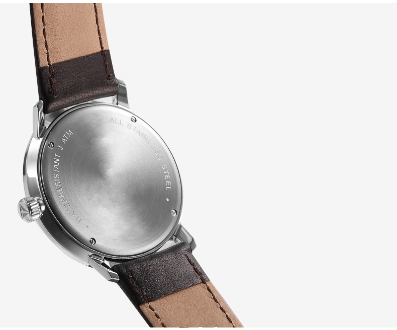 Vdear Customized Minimalist Quartz Watch Round Dial With Calendar Luminous Hands Luxury Dome Glass Watch 12