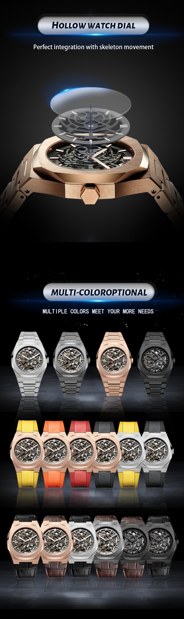 VDEAR - Create Your Own 3 atm Water Resistant Stainless Steel Back Watch For Men Wrist Men Cheap Leather Strap Watches others 12